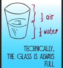 The Glass is always half full!